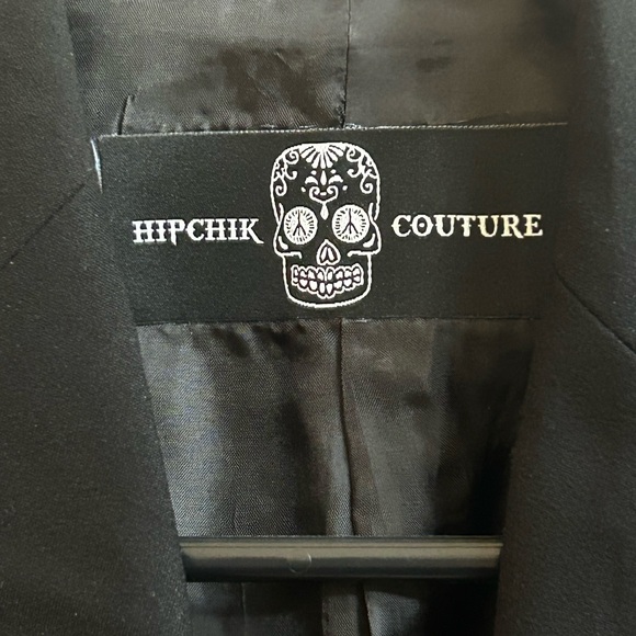 Hipchik Couture USA Glittery Daisy Black Blazer - Picture 3 of 12